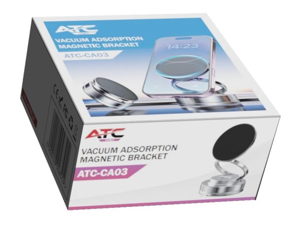 ATC-CA03 Μαγνητική Βάση Αυτοκινήτου με Βραχίονα 360° Μαύρο
