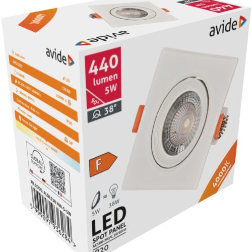 aldls38nw-s-5w_avide-led-beepitheto-spot-38_-negyzetes-5w-nw-4000k.jpg Avide LED Χωνευτό Σπότ 38° Τετράγωνο 5W Λευκό 4000K