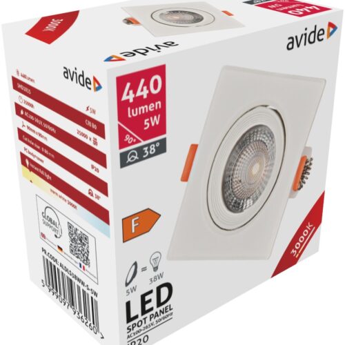 aldls38ww-s-5w_avide-led-beepitheto-spot-38_-negyzetes-5w-ww-3000k.jpg Avide LED Χωνευτό Σπότ 38° Τετράγωνο 5W Θερμό 3000K