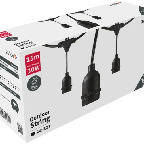 Avide Εξωτερική Γιρλάντα E27 15m 24 Θέσεων