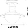 aolce27-imp-ag_o.jpg Avide Εξωτερικό Φωτιστικό Οροφής Imperial 1xE27 IP44 Σκούρο Χρυσό