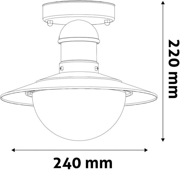 aolce27-imp-ag_o.jpg Avide Εξωτερικό Φωτιστικό Οροφής Imperial 1xE27 IP44 Σκούρο Χρυσό