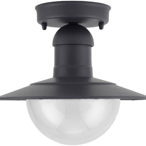 Avide Εξωτερικό Φωτιστικό Οροφής Imperial 1xE27 IP44 Ανθρακί
