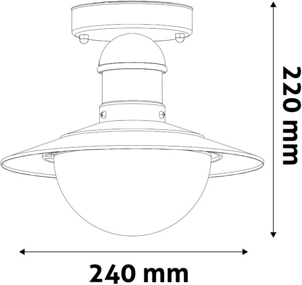 Avide Εξωτερικό Φωτιστικό Οροφής Imperial 1xE27 IP44 Αντίκα Λευκό