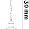 Avide Εξωτερικό Φωτιστικό Οροφής Imperial 1xE27 IP44 Stainless Steel