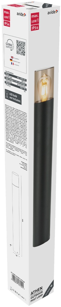 Avide Εξωτερικό Φωτιστικό Κήπου Athen 1xE27 IP54 800mm