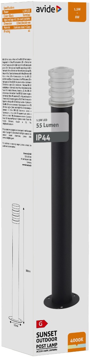 aolpl-sun-nw-b_avide-kulteri-allo-lampa-sunset-led-15w-nw-500mm-ip44-black.jpg Avide Εξωτερικό Φωτιστικό Κήπου Sunset LED 1.5W Λευκό 500mm IP44 Μαύρο