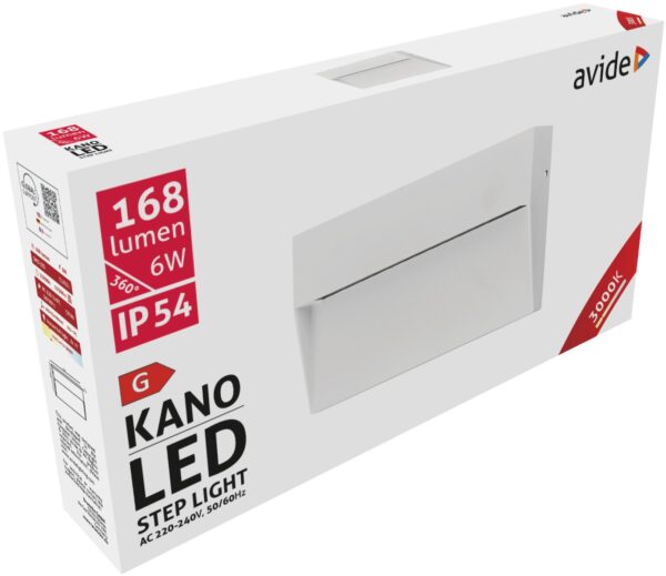 Avide Εξωτερικό Φώς Σκάλας Kano LED 6W Θερμό 3000K IP54 18cm