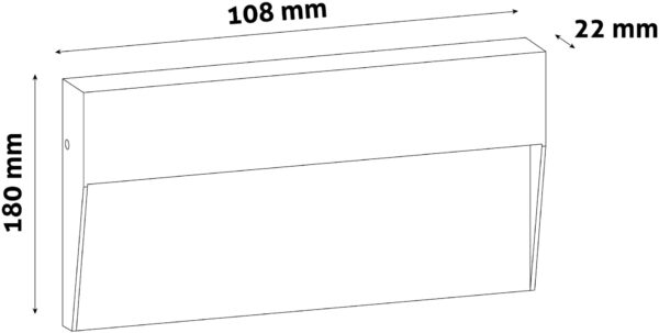 Avide Εξωτερικό Φώς Σκάλας Kano LED 6W Θερμό 3000K IP54 18cm