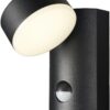 Avide Εξωτερικό Φωτιστικό Τοίχου Siraz LED 12W με motion Αισθητήρας Κίνησης Θερμό 3000K IP54