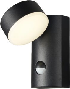 Avide Εξωτερικό Φωτιστικό Τοίχου Siraz LED 12W με motion Αισθητήρας Κίνησης Θερμό 3000K IP54