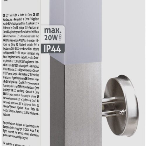 aolwe27-pana-sn_avide-kulteri-fali-lampa-panama-1xe27-ip44-szaten-nikkel.jpg Avide Εξωτερικό Φωτιστικό Τοίχου Panama 1xE27 IP44 Σατέν Νίκελ Φωτοκύτταρο