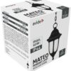 Avide Εξωτερικό Φωτιστικό Οροφής Mateo 1xE27 IP44 Μαύρο