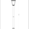 Avide Εξωτερικό Φωτιστικό Κολώνα Blake 1xE27 120cm IP44 Μαύρο