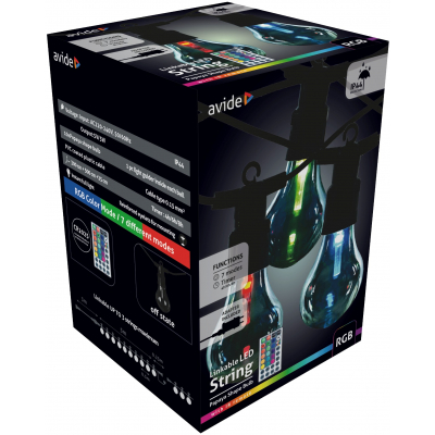 aos10le27plr-rgb_avide-kulteri-fuzer-5m-papaya-rgb-sorolhato-taviranyitoval-400x400-1.jpg Avide Εξωτερική Γιρλάντα 5m Papaya RGB Με Δυνατότητα Επέκτασης- Με Τηλ/στήριο