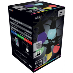 Avide Εξωτερική Γιρλάντα 5m RGB Με Δυνατότητα Επέκτασης- με τηλ/στήριο