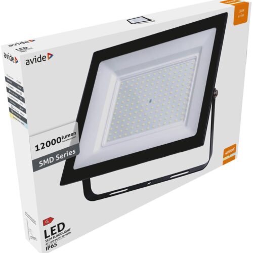 Avide LED Προβολέας Slim SMD 150W Λευκό 4000K