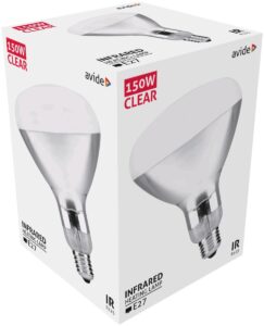 Avide Λάμπα Υπερύθρων E27 150W Διάφανο