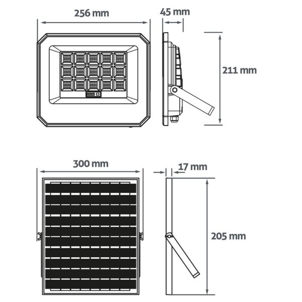 asolflcct-10ah-smsp_o.jpg Avide LED Ηλιακός Προβολέας 100W CCT με Ξεχωριστό Ηλιακό Πάνελ και Τηλεχειριστήριο