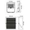 Avide LED Ηλιακός Προβολέας 100W 6400K με Ξεχωριστό Ηλιακό Πάνελ και Τηλεχειριστήριο