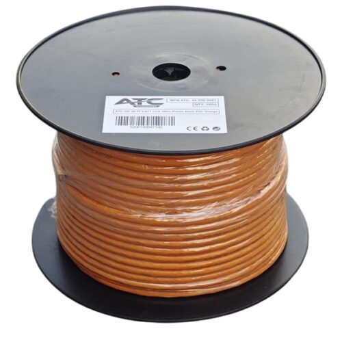 ATC-107 Στροφείο SFTP CAT7 CCA PVC Πορτοκαλί 100m