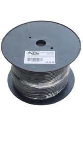 ATC-117 Στροφείο SFTP CAT7 CCA με PE Περίβλημα Μαύρο 100m