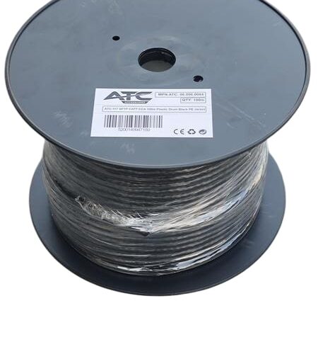 ATC-117 Στροφείο SFTP CAT7 CCA με PE Περίβλημα Μαύρο 100m