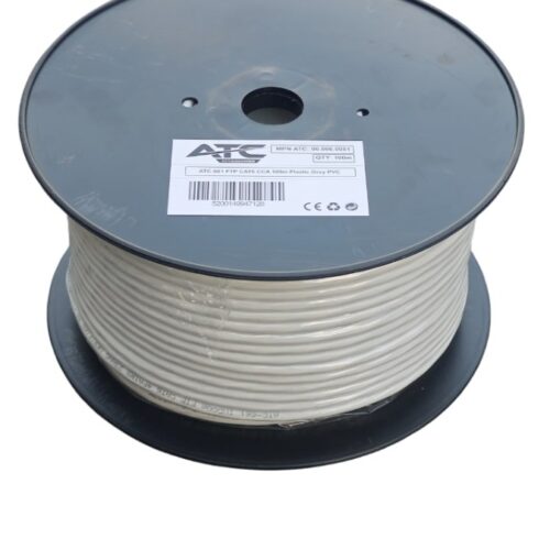 ATC-661 Στροφείο FTP CAT6 CCA Πλαστικό Γκρι 100m