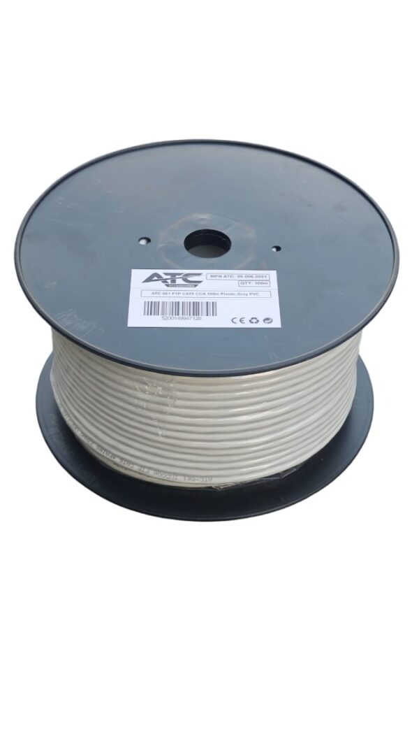 ATC-661 Στροφείο FTP CAT6 CCA Πλαστικό Γκρι 100m