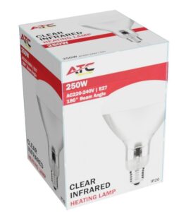 ATC Λάμπα Υπερύθρων 250W IP20 Διάφανο