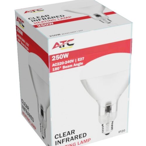 atc250clearbox.jpg ATC Λάμπα Υπερύθρων 250W IP20 Διάφανο