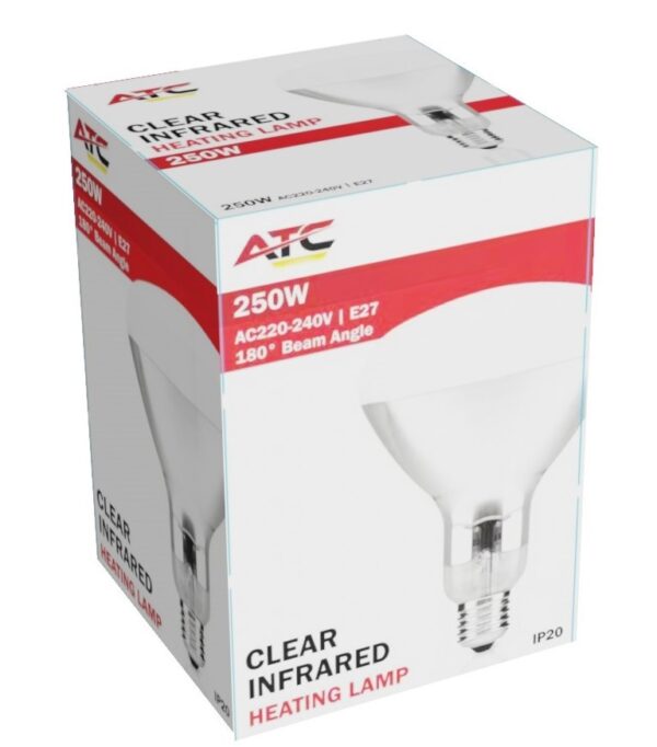 ATC Λάμπα Υπερύθρων 250W IP20 Διάφανο