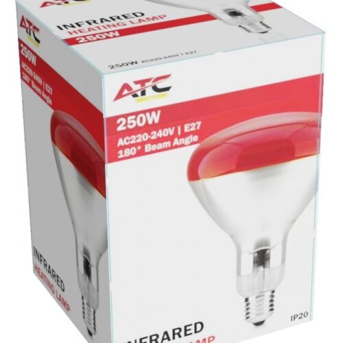 atc250redbox.jpg ATC Λάμπα Υπερύθρων 250W IP20 Κόκκινο