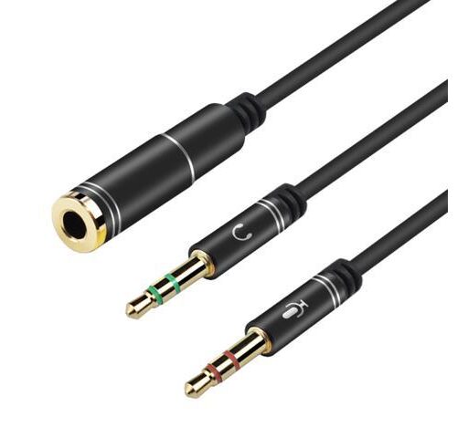 audio_cable.jpg ATC Μετατροπέας 3.5mm 4PIN Θηλ. σε Audio/Mic 30cm