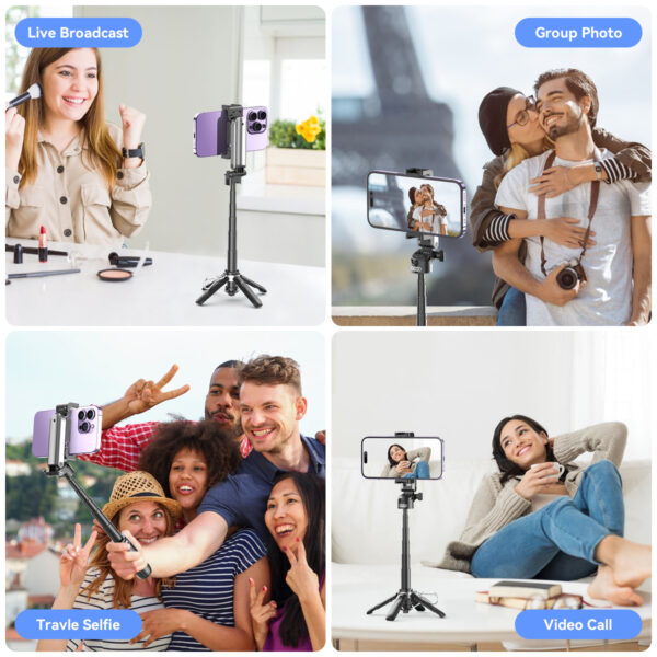 avrdw_11_.jpg XO SS21 Πολυλειτουργικό Mini Bluetooth Selfie Stick 4 σε 1