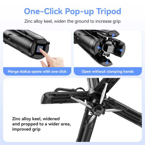 avrdw_4_.jpg XO SS21 Πολυλειτουργικό Mini Bluetooth Selfie Stick 4 σε 1