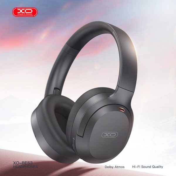 be531_1_.png XO BE53 Ακουστικά Κεφαλής Bluetooth Tough Style με Περιστρεφόμενη Στέκα & ANC Μαύρα