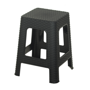 Σκαμπώ Rattan Μαύρο