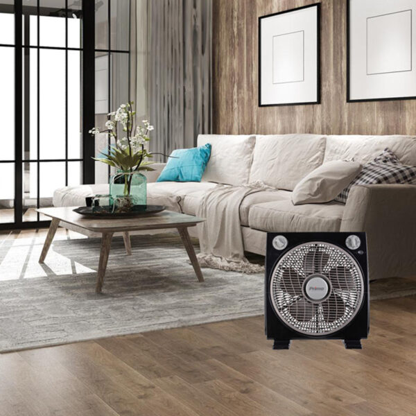 Ανεμιστήρας Box Fan PRBF-80556 Primo 12'' 30εκ. Μαύρος-Γκρι