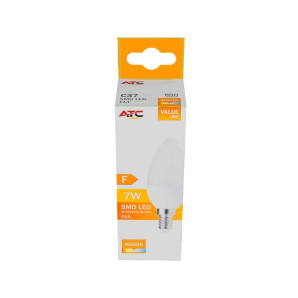 c37_7w_600lm_7_.jpg ATC SMD LED Κερί C37 230V 7W/600LM E14 4000K