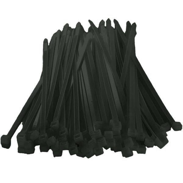 ATC Δεματικά 7.6x450mm Νάιλον Μαύρα 100τμχ Σακουλάκι