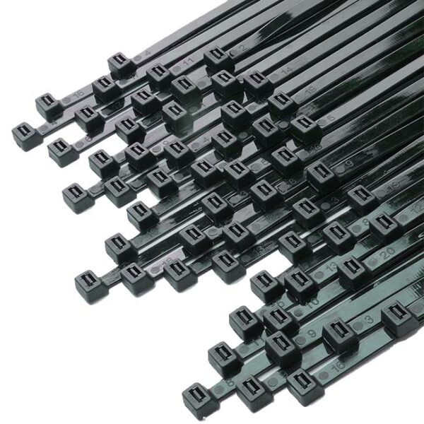 ATC Δεματικά 7.6x450mm Νάιλον Μαύρα 100τμχ Σακουλάκι