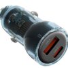 cc60_2-1.jpg XO CC60 Smart Διαφανής Φορτιστής Αυτοκινήτου A30W+C30W/Ταυτόχρονη 60W Μπλε