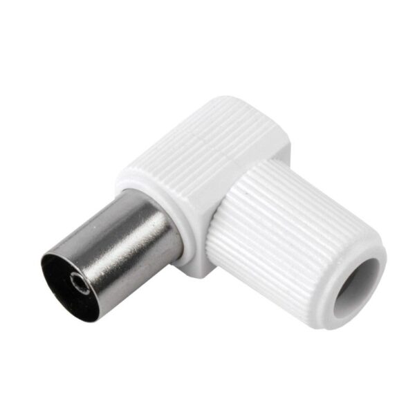 Γωνιακό Φις RF Θηλυκό 9.5mm Λευκό