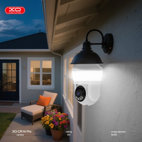 XO CR14 Pro Κάμερα Παρακολούθησης με Wifi Φωτισμό LED & Περιστροφή 355° Premium Edition 500W