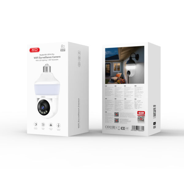 XO CR14 Pro Κάμερα Παρακολούθησης με Wifi Φωτισμό LED & Περιστροφή 355° Premium Edition 500W