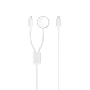 XO CX030 Type-c σε Type-c + Καλώδιο Φόρτισης Ρολογιού Λευκό