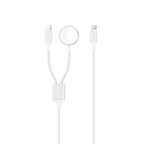 XO CX030 Type-c σε Type-c + Καλώδιο Φόρτισης Ρολογιού Λευκό
