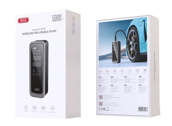 cz018.jpg XO CZ018 Smart Φορητή Ασύρματη Αντλία Φουσκώματος 5000 mAh 22 Κυλίνδρων