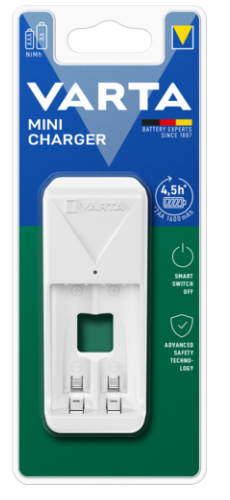 VARTA 57656 101 451 Mini Φορτιστής με 2xAA 56706 2100mAh